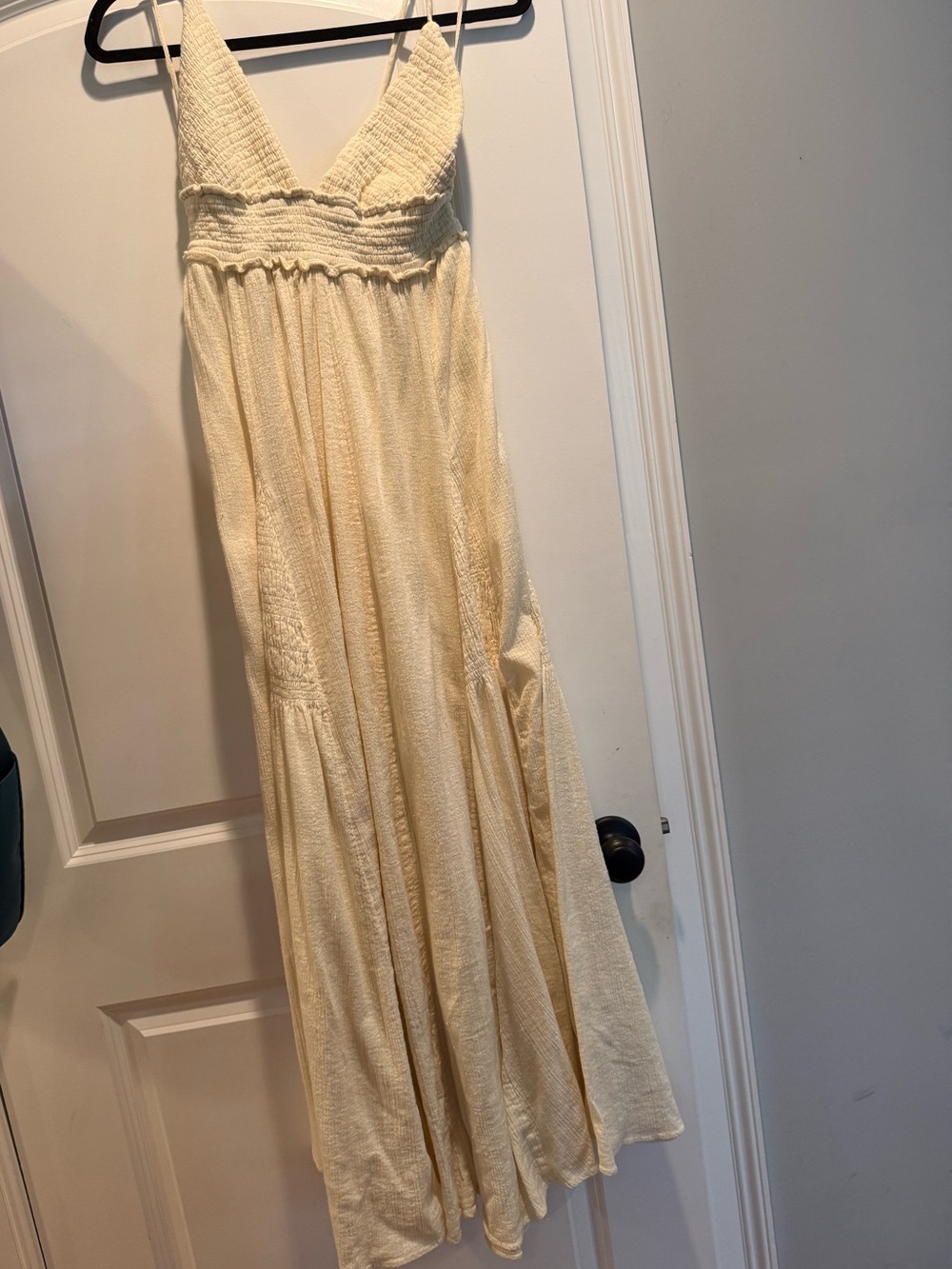 Free people cream maxi dress size xs